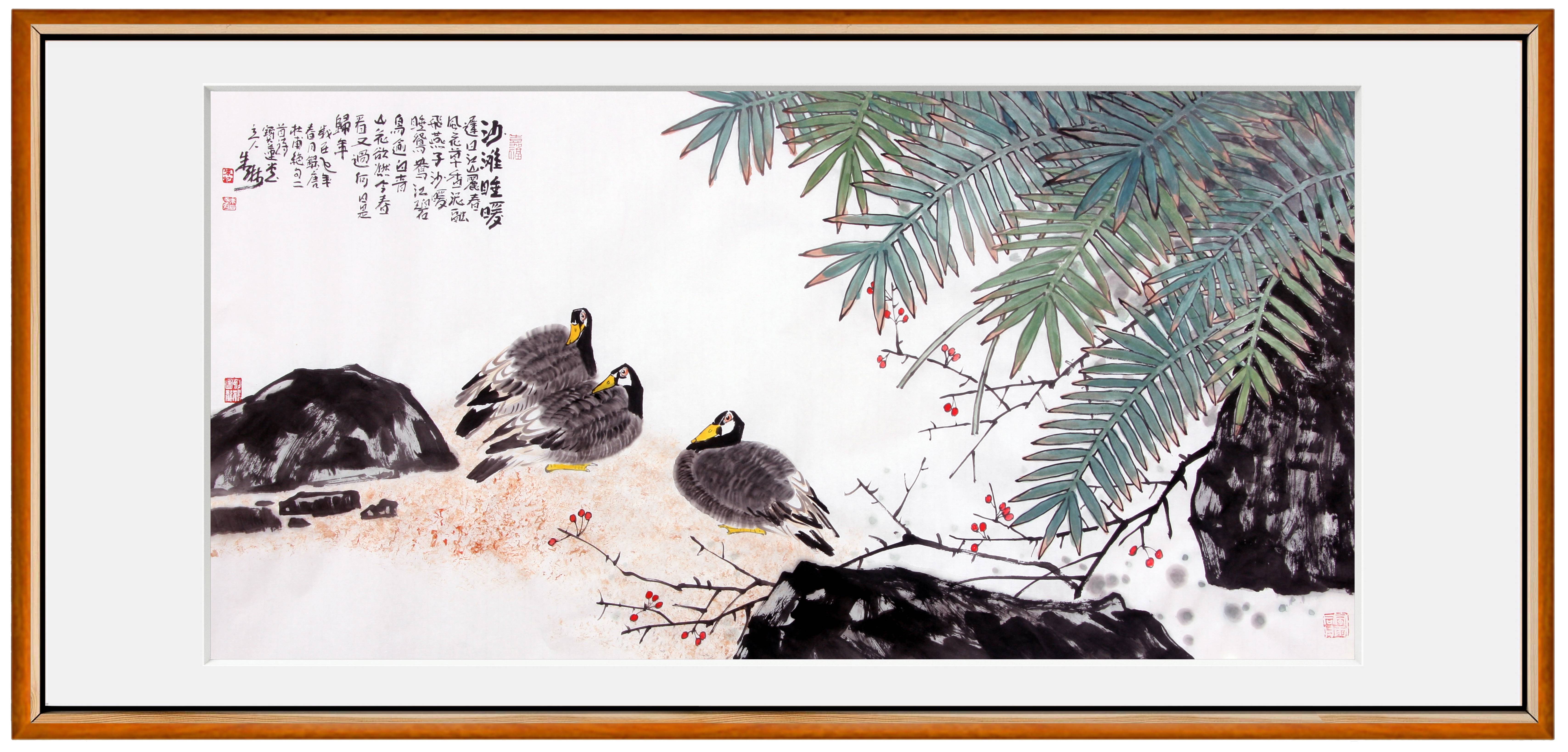 《沙滩睡暖》朱琳作品