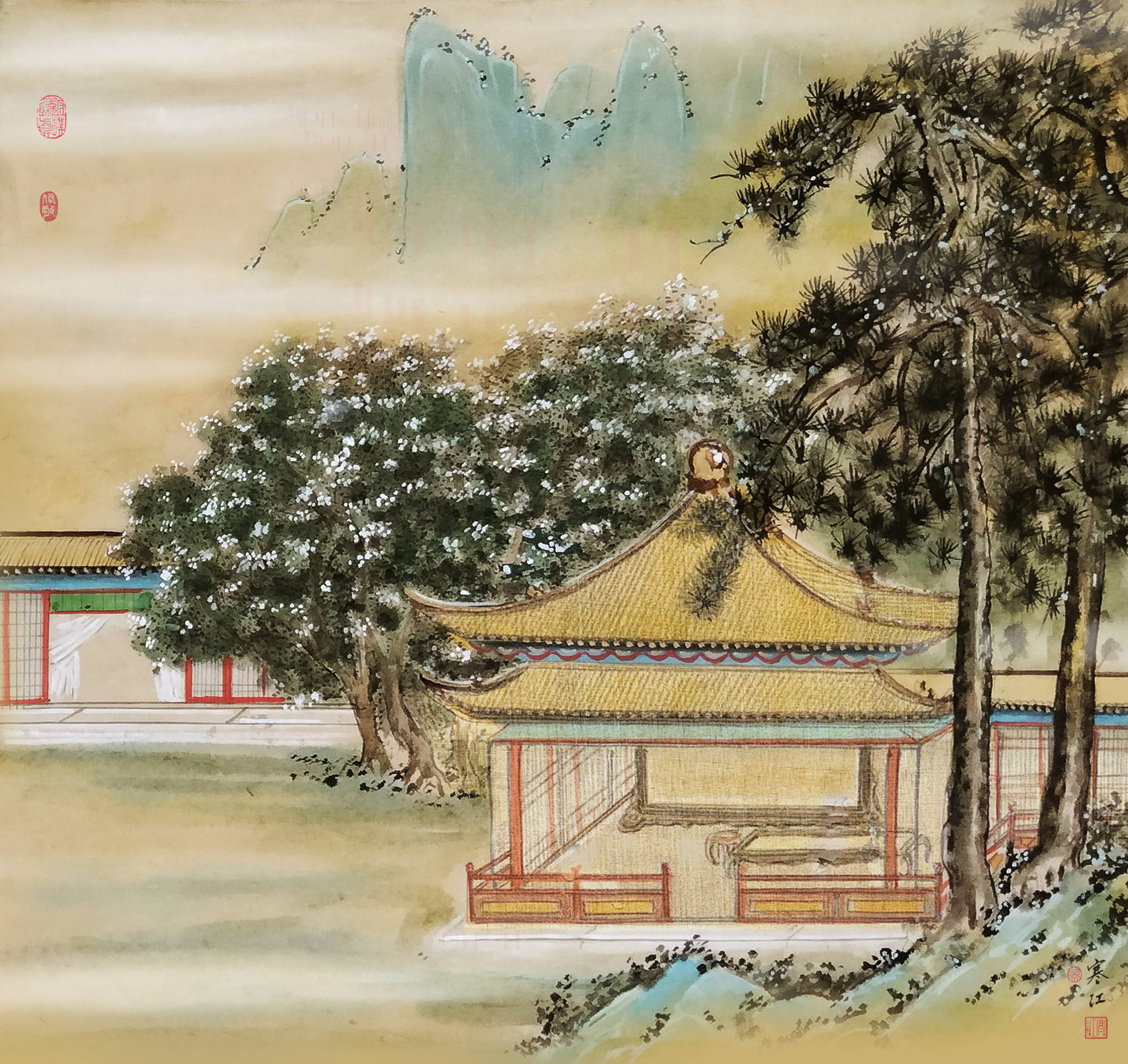 界画寒江作品之一