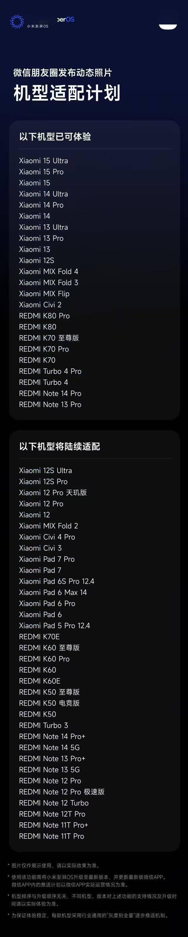 小米用戶體驗微信朋友圈實況照片功能