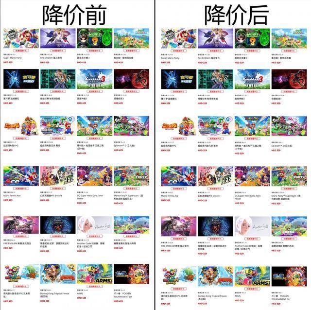 降价前后对比图1