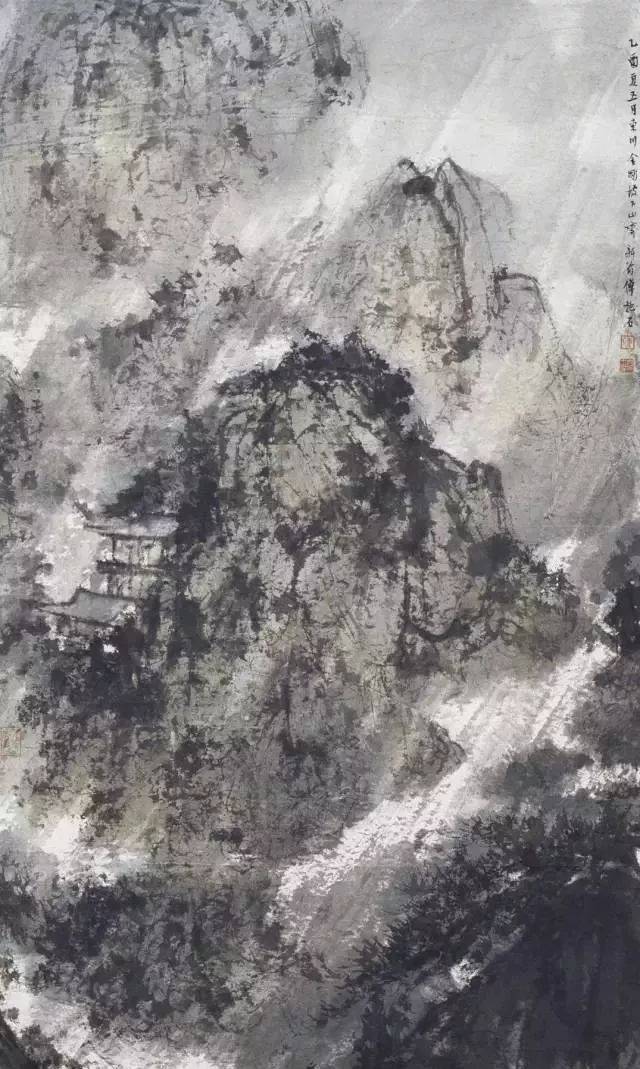 傅抱石 《潇潇暮雨》 1945年