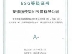 蒙娜丽莎集团引领陶瓷行业ESG实践，获中诚信绿金“A-”评级认证