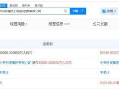 中天科技上海国贸公司注册资本大增，近8.4亿！增幅高达179%