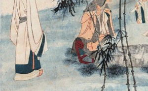张大千笔下的诗意隐居：探秘《竹溪六逸图》中的逸士风采