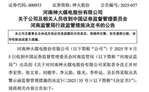 神火股份信披违规：未披露非经营性资金往来等同业竞争，七名高管收警示函