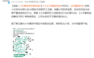 REDMI总经理王腾泄密被辞退，职场红线碰不得，雷军此举算留情面？