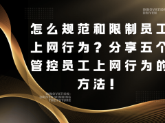 员工上班总“摸鱼”？别愁！这五个上网行为管控方法助你提升效率