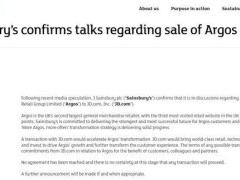 ​英国日用品零售巨头Argos或易主？森宝利与京东洽谈出售事宜引关注​