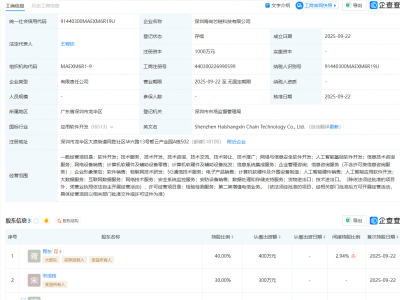 有方科技等成立芯链科技公司，含多项AI业务