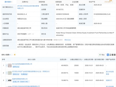 超威电源等在湖北新设股权投资基金