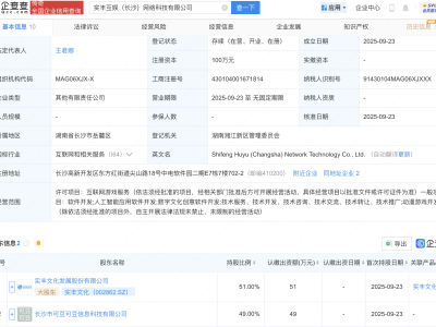实丰文化等成立新公司，含AI相关业务