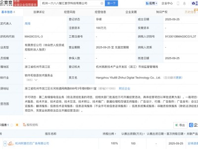 阿里巴巴新设一六八八智汇数字科技公司