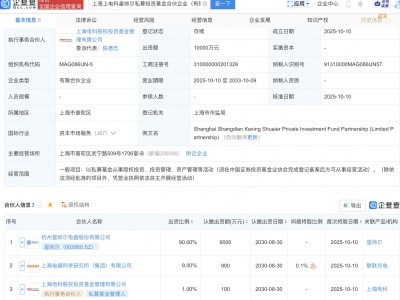 星帅尔等在上海新设私募投资基金