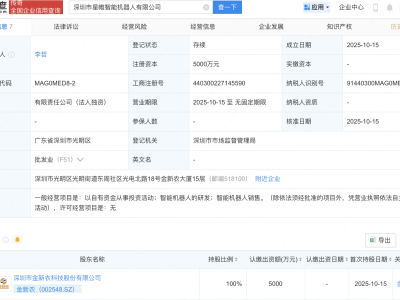 金新农成立智能机器人公司