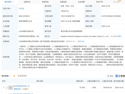 青岛人工智能产业创新中心公司注册成立