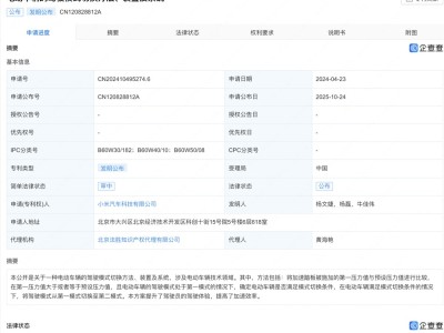小米汽车驾驶模式切换专利可提高加速效率