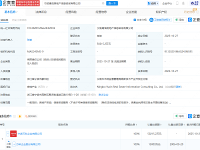 万科A成立房地产信息咨询公司