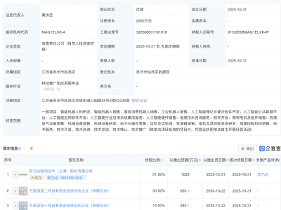 安乃达等成立智能科技公司，含AI及机器人业务