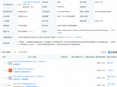 九安医疗等在天津新设创投基金