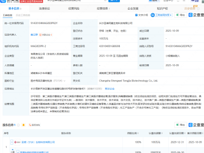 圣湘生物投资成立生物科技公司