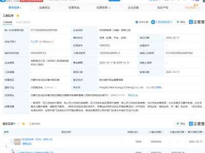 风范股份成立新公司，含风力发电机组销售业务