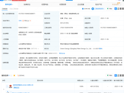 国电电力在青岛成立绿能新能源公司