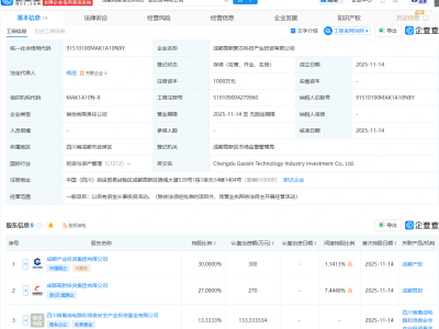 成都高新聚芯科技产业投资公司成立
