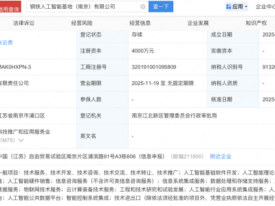 南钢股份、中信特钢等在南京成立钢铁人工智能基地公司