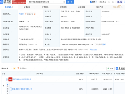 隆基绿能在广东潮州成立新能源公司