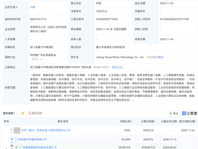 特斯联投资成立机器人科技新公司