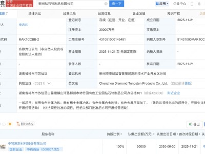 中钨高新成立钻石钨制品公司