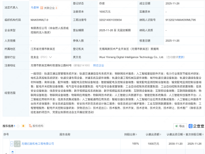 亿能电力成立数智科技公司,含AI及物联网业务