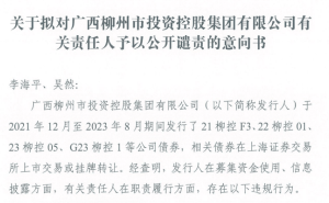 AA+平台柳州投控违规转借近26亿募集资金 时任董事长总经理遭公开谴责