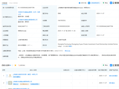 浦东创投等成立私募投资基金，出资额16.67亿