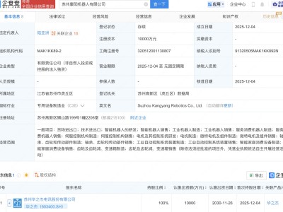 华之杰在苏州成立机器人公司