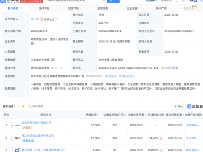 智元机器人等在苏州成立数字科技公司