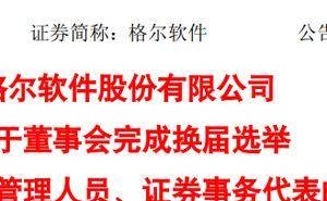 格尔软件完成换届:67岁孔令钢再掌舵 85后儿媳浦茜任职工代表董事