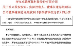 卓锦股份信披违法受罚后董事长再陷风波 2025年前三季度净利亏损加剧