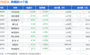 12月15日小家电板块走低跌0.91% 石头科技领跌 主力资金呈净流出态势