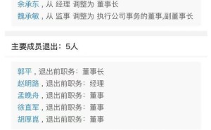 华为终端公司高层调整:余承东接棒董事长 孟晚舟徐直军退出董事席位