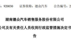 德众汽车董事长段坤良及董秘被警示 涉关联交易违规资金占用等问题