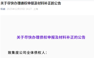 极越汽车启动预重整程序 发布债权申报指南助力债务妥善处理