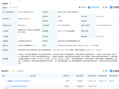 润和软件及华为哈勃持股公司成立数字产业公司