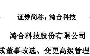鸿合科技高层变动：孙晓蔷卸任董事长转任总经理 姚瑞波新任董事长