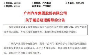 广汽集团副总经理郑衡因身体原因请辞 此前刚履新子公司董事长一职