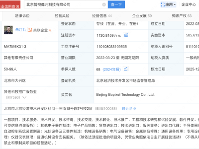 中国互联网投资基金入股机器视觉核心部件供应商博视像元