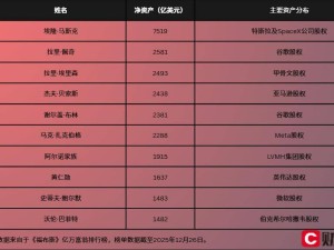 2025年全球亿万富翁财富激增：马斯克领跑，科技新贵白手起家崛起