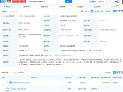 华勤技术成立智能科技公司，含智能机器人的研发业务