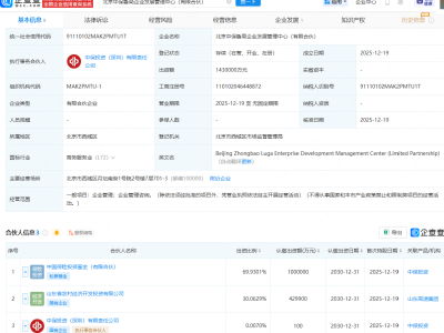 中国保险投资基金等成立企业发展管理中心，出资额143亿