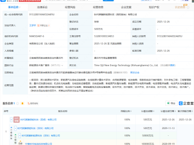 宁德时代旗下时代骐骥布局西双版纳